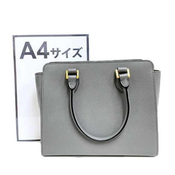 Prada Saffiano Handbag Gray - Picture 5 of 9